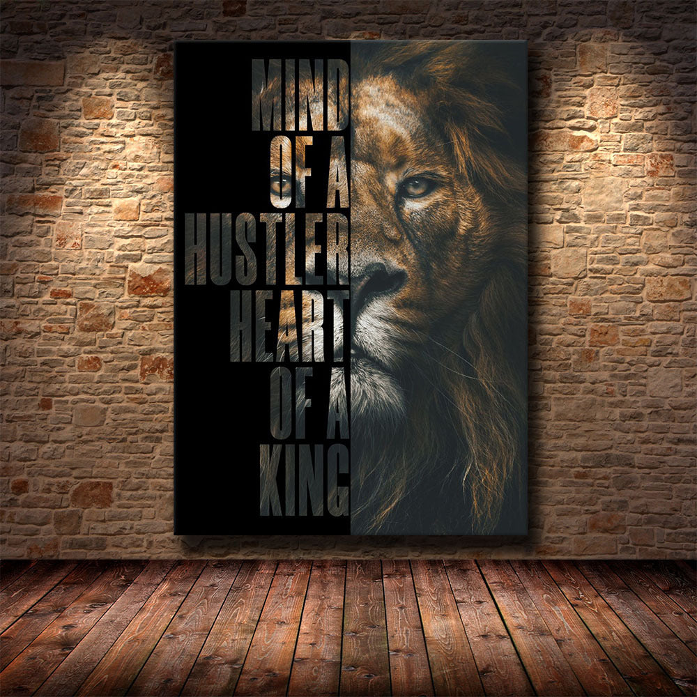 Motivational Quotes Posters And Art Wild Lion Canvas Painting